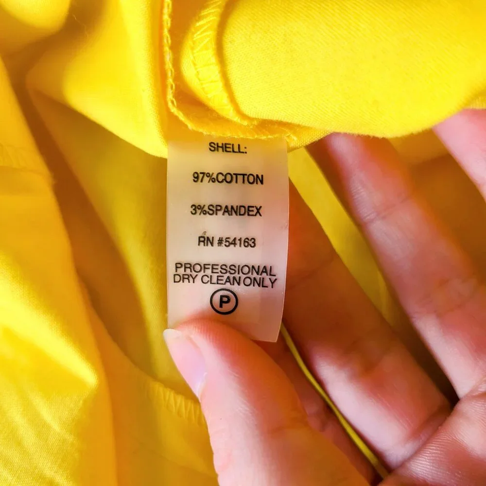 Calvin Klein Yellow Sleeveless Bodycon Mini Dress Size 14